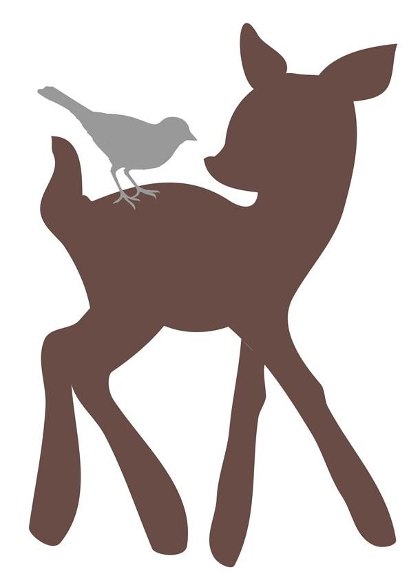 Woodland Tumble Deer And Bird Wall Decal | Deer [DIY] | Pinterest