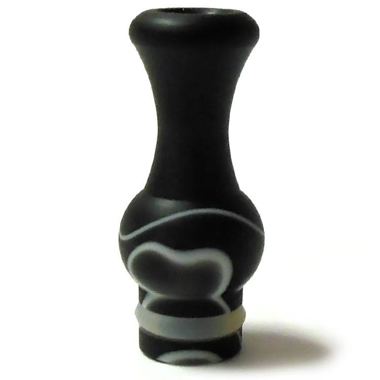 Black with White Swirls Ming Vase Style 510 Acrylic Drip Tip ...