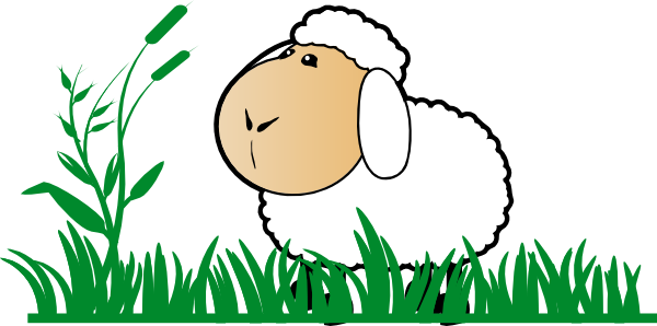 Sheep With Grass clip art - vector clip art online, royalty free ...