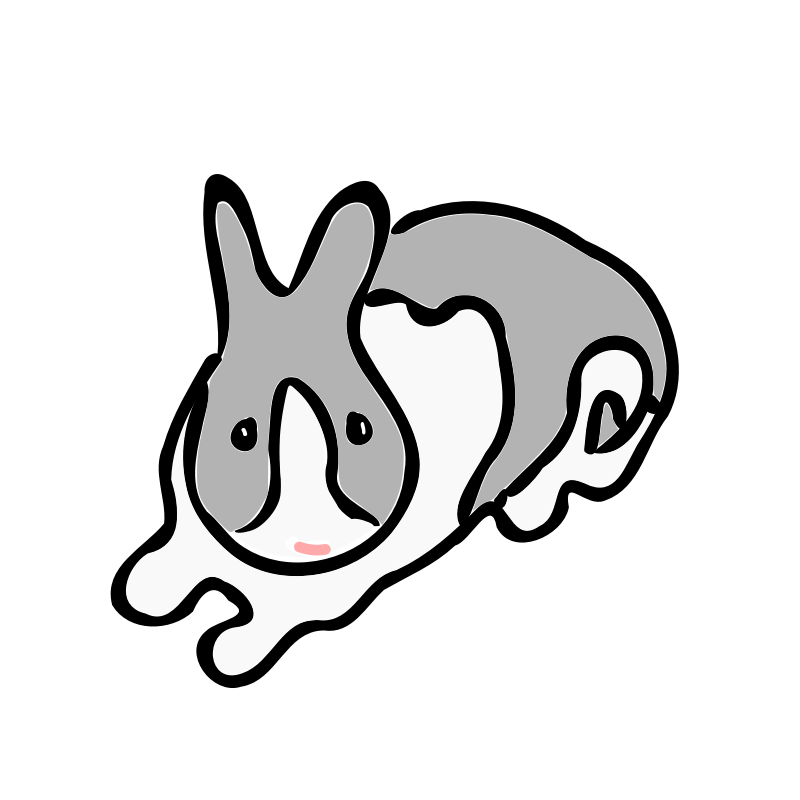 Clipart - rabbit is sitting at the ground