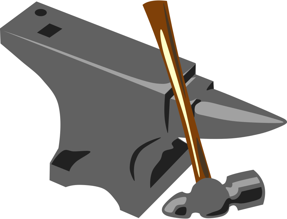 File:Blacksmith anvil hammer.svg - Wikimedia Commons