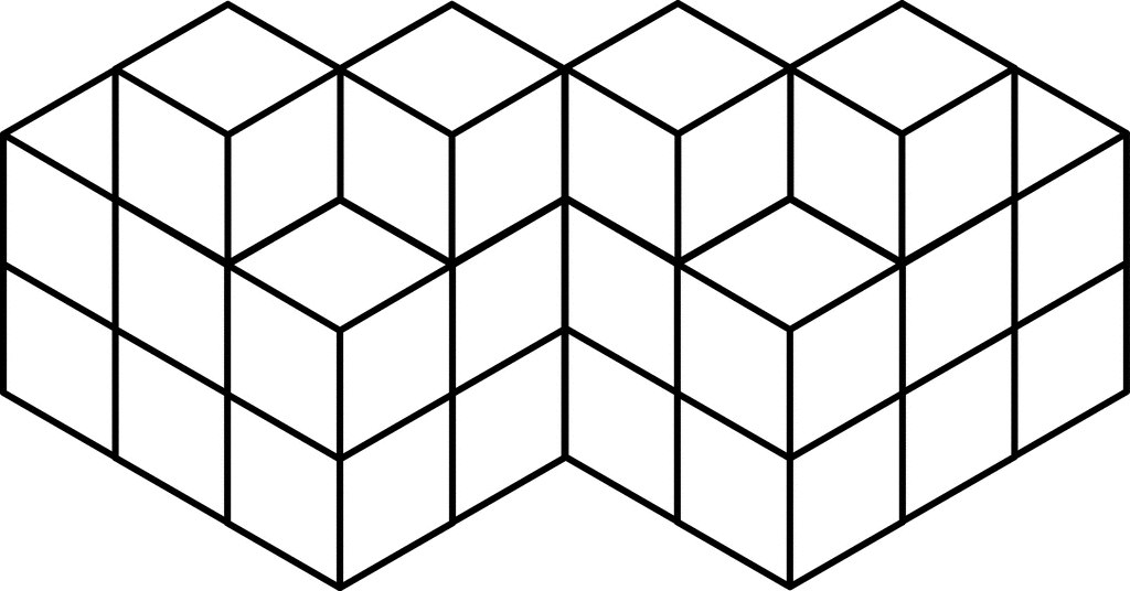 20 Stacked Congruent Cubes | ClipArt ETC