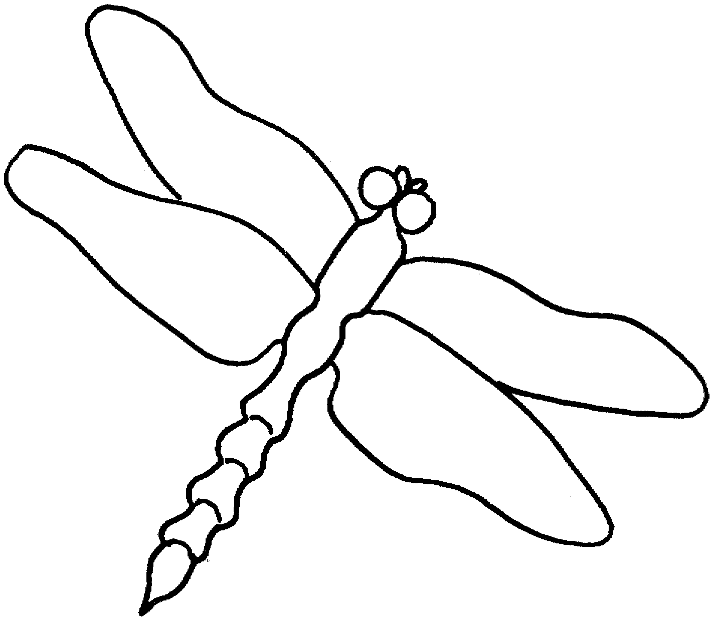 Dragonfly Line Drawing - ClipArt Best
