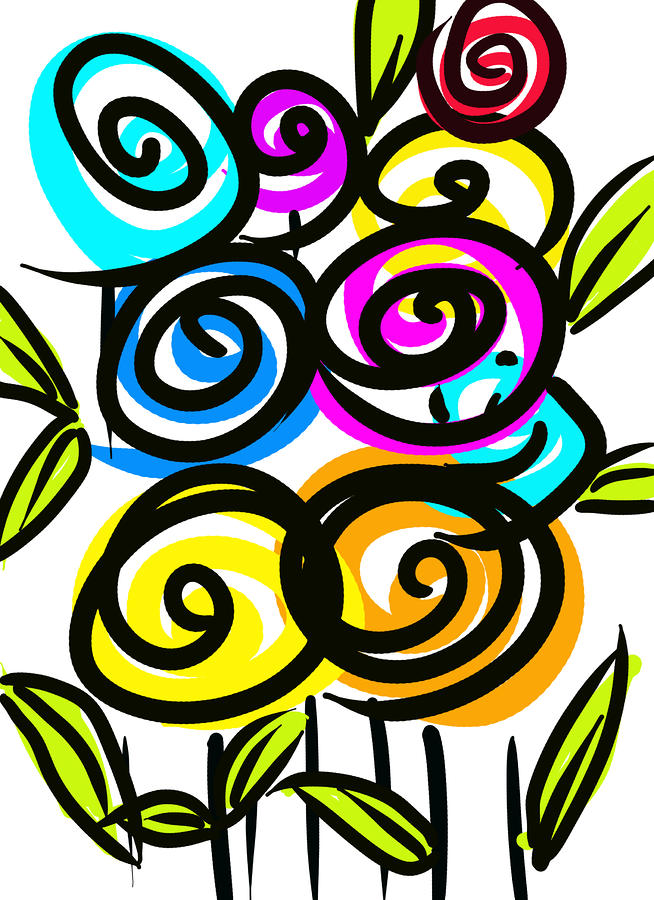 Lollipop Flowers by Oiyee At Oystudio - Lollipop Flowers Painting ...