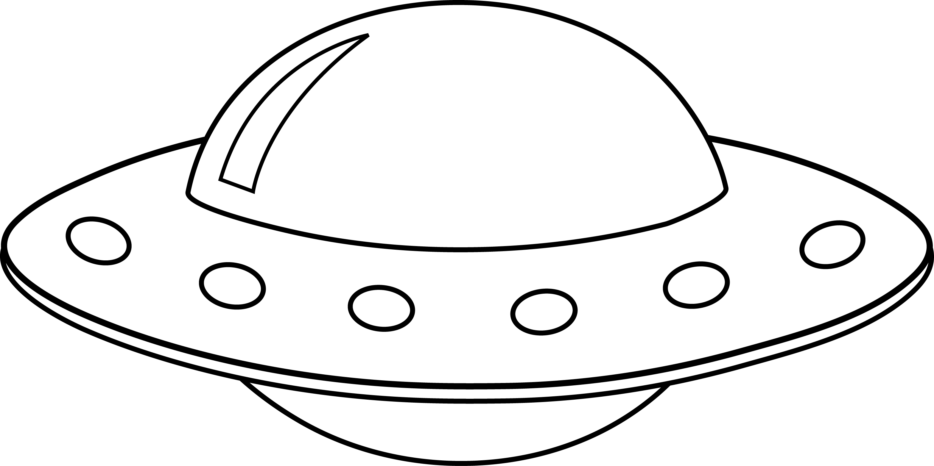 Alien Spaceship Clipart Black And White Images & Pictures - Becuo