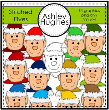 STITCHED ELVES {GRAPHICS FOR COMMERCIAL USE} - TeachersPayTeachers.com