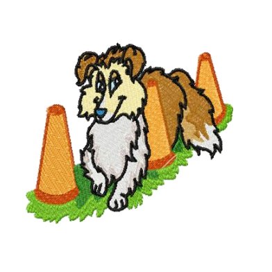 Agility Sheltie - $28.00 : SharSations Embroidery, Your Embroidery ...