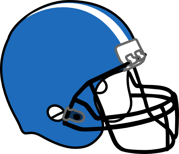 Football Helmet Blue clip art - vector clip art online, royalty ...