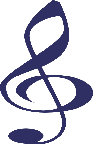 Blue Treble Clef clip art - vector clip art online, royalty free ...