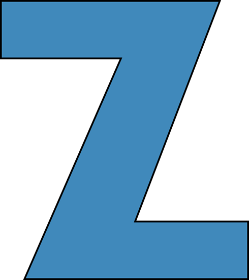 Blue Alphabet Letter Z Clip Art - Blue Alphabet Letter Z Image