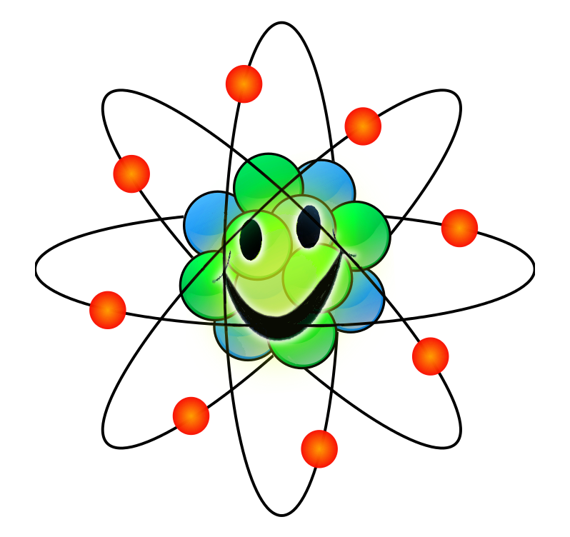 Nuclear Atom Multicolor Happy Clip Art Download