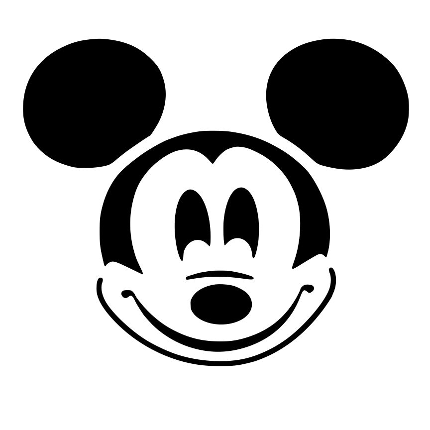Mickey Mouse Head Silhouette - Cliparts.co