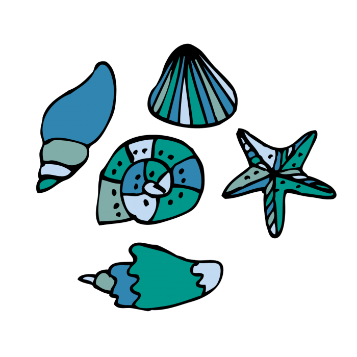Gumtoo Designer Temporary Tattoos – Sea Shells