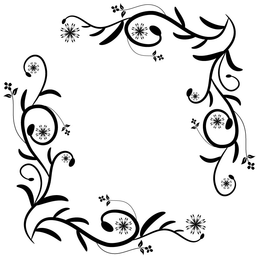 Elegant floral swirls - Illustration