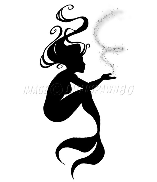 Mermaid silhouette | glass | Pinterest