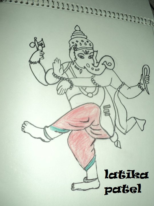Shri Ganesha Sketch By Latika Patel | DesiPainters.com