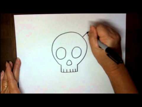 How to Draw a Skull and Crossbones Step by Step Simple Cartoon ...