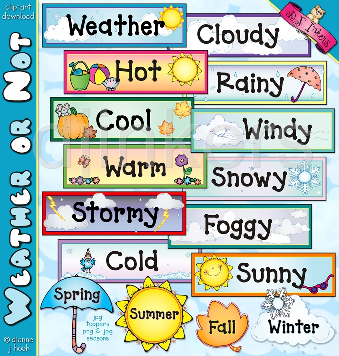 Weather toppers clip art created by DJ Inkers