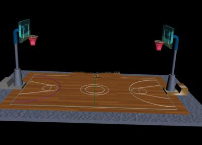 Basketball court 3Dmax model-Download 3d Model-Crazy 3ds Max Free