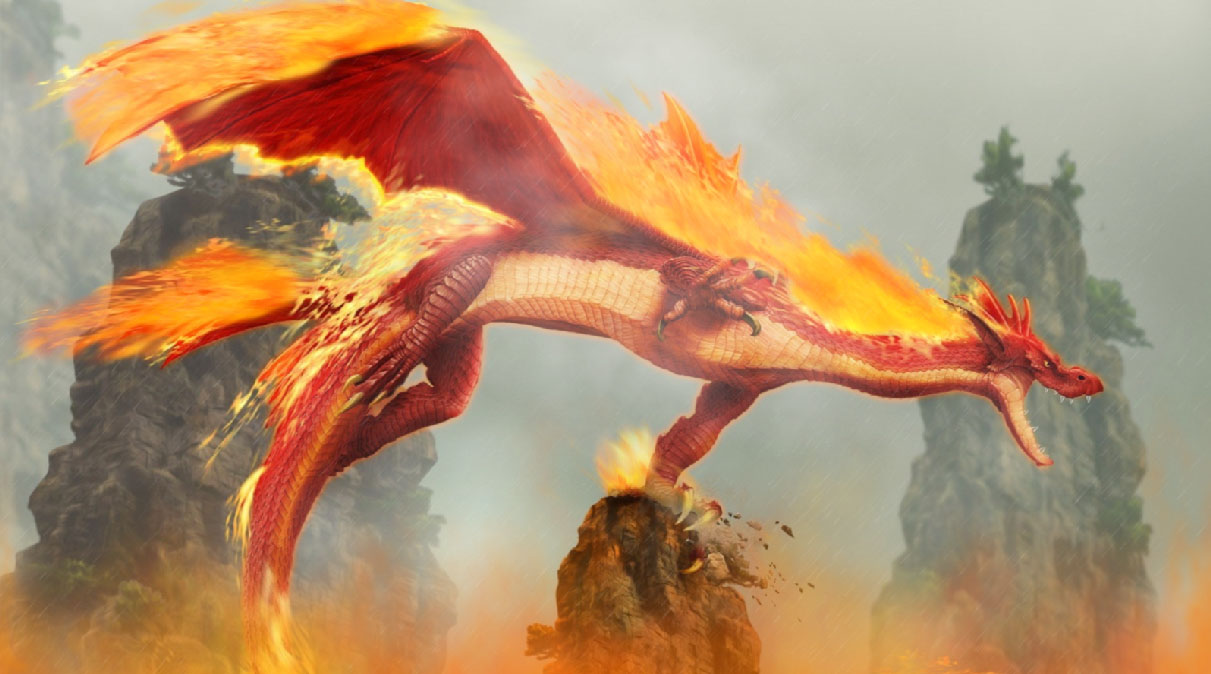 Fire Dragon Animated Wallpaper - DesktopAnimated.com