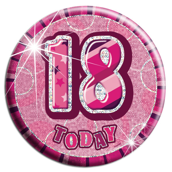 18th Birthday Pink Hanging Swirl Decorations - 61cm