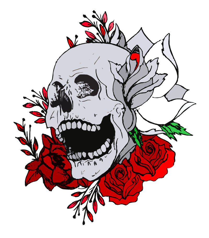 DeviantArt: More Like Skull Tattoo Coloured by utilizzo