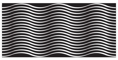 MKM Wooden Roller 6cm RL002 Long Wavy Lines Texture