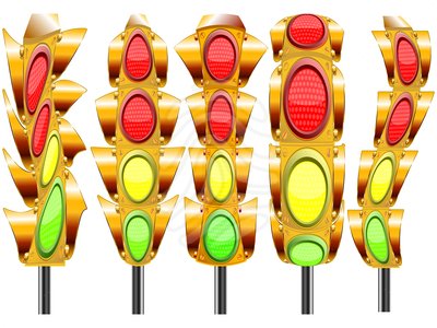 stylized traffic lights - clipart #