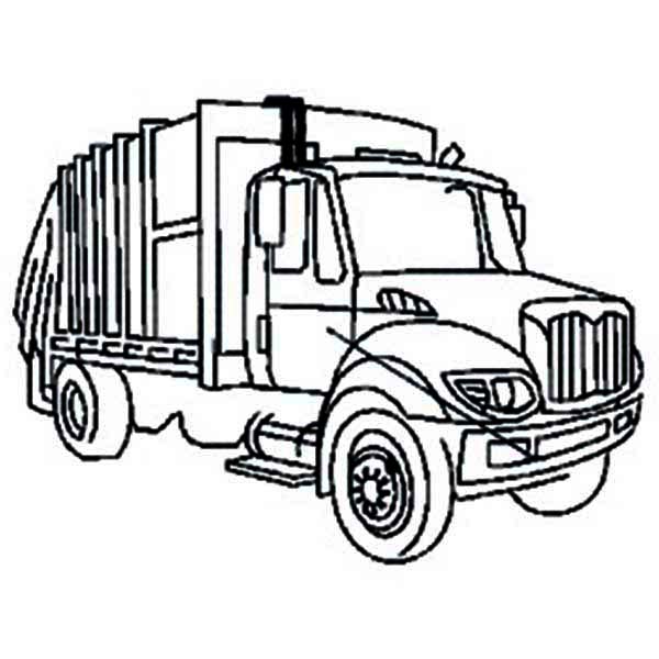 city garbage truck on dump truck coloring page | Kids Play Color