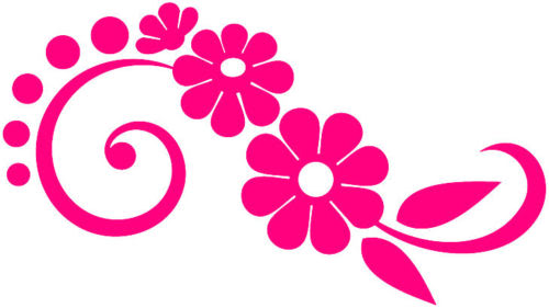 Flower Design Die Cut Decal, stickers for gals decals, girls ...