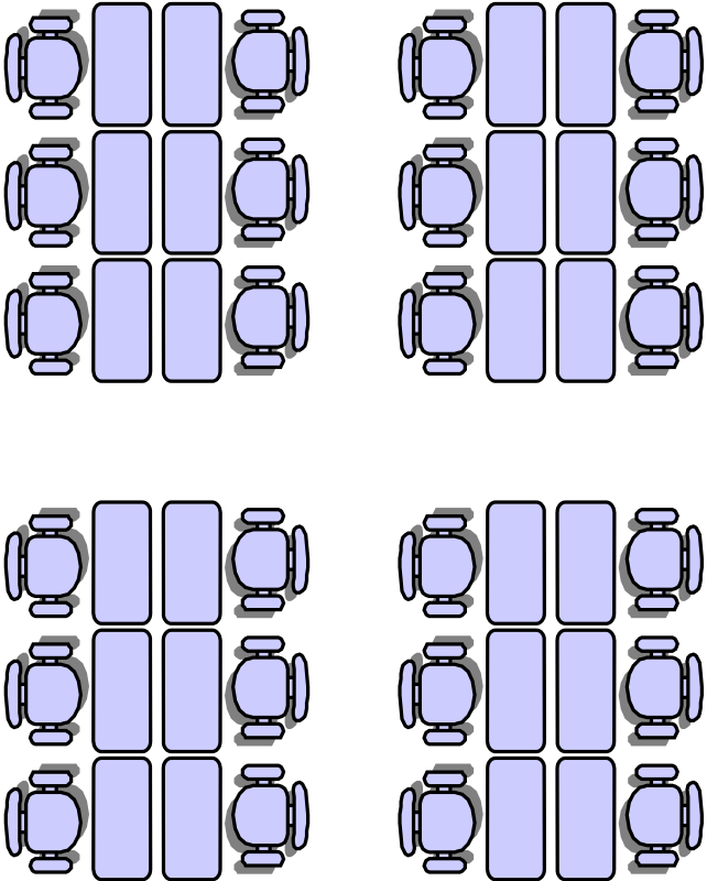 Clipart - Classroom seat layouts