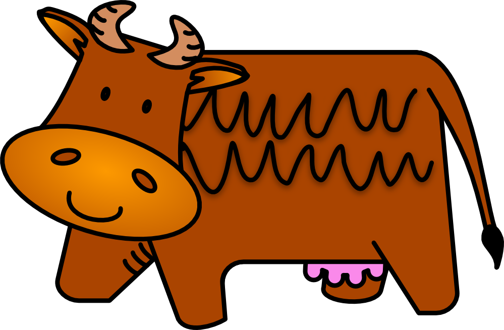 brown cow hunky dory SVG | twitterartist.