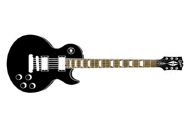 LP Style Guitar Free Vector - Music Vectors | DeluxeVectors.com