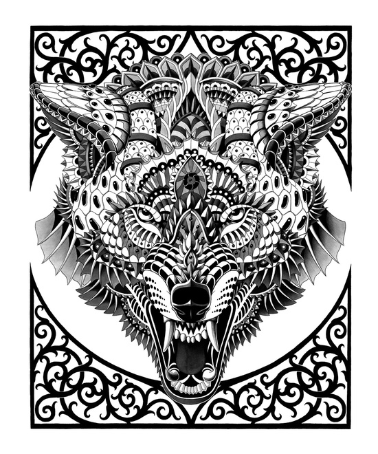 Wolf Head Art Print by BIOWORKZ | Society6