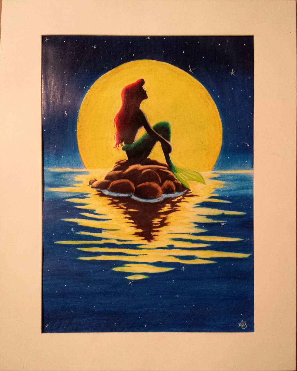 The Little Mermaid Silhouette Drawing 27x35cm by annvasart on ...