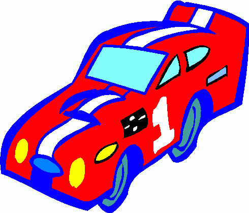 Race Cars Speeding Clipart