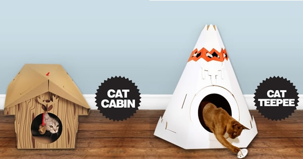 Cat Cabin and Cat Teepee - Neatorama
