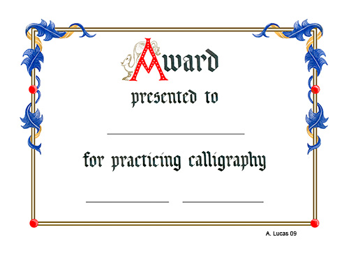 Calligraphy Layout: Designing a Certificate | The Calligraphy Pen