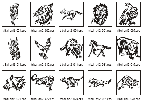 Tribal Animals 2 EPS Clipart Collection
