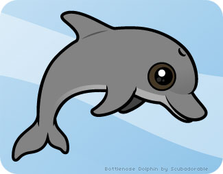 Common Bottlenose Dolphin by Scubadorable | Cute Cartoon ...