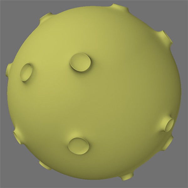 3d cartoon moon cartoonish planet model