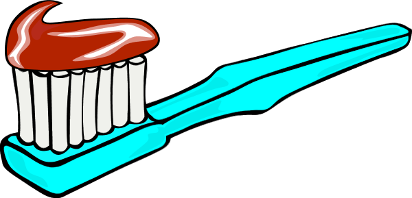 Toothbrush and toothpaste - vector Clip Art