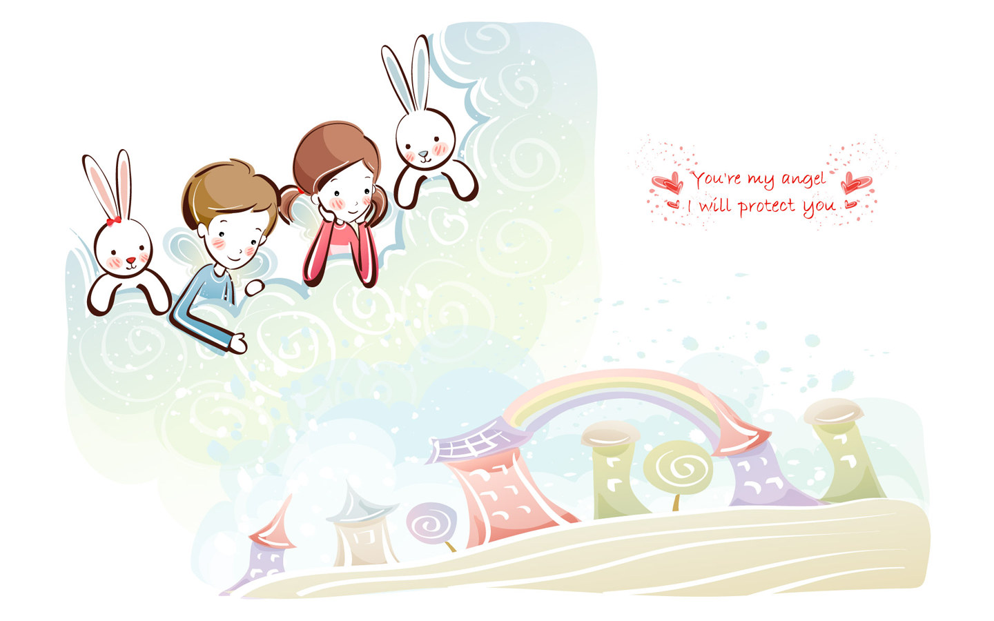 Valentine's day Wallpaper - Valentine's Day Cartoon - Valentine's ...