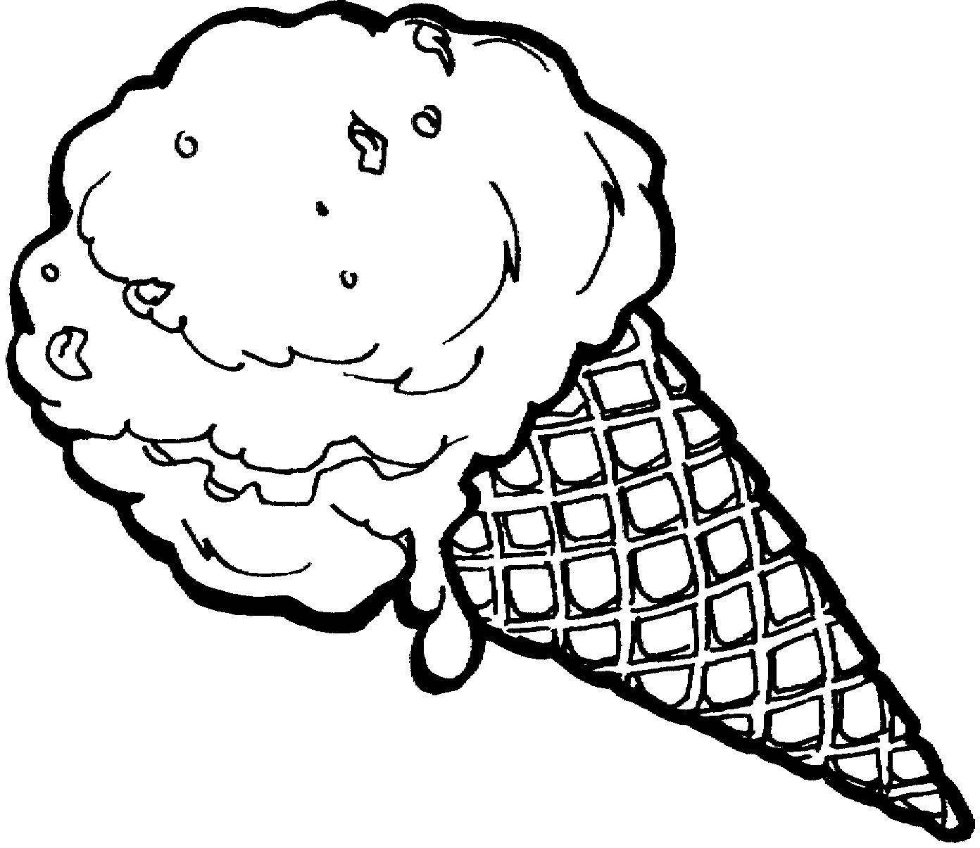 Ice Cream Cone Coloring Page - Gallery