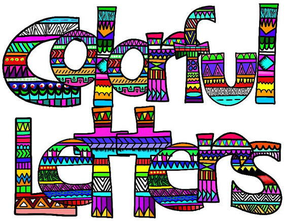 Aztec Print Alphabet Clip Art INSTANT by PrettyLittlePalace ...