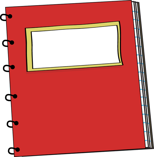 Red Spiral Notebook Clip Art - Red Spiral Notebook Vector Image