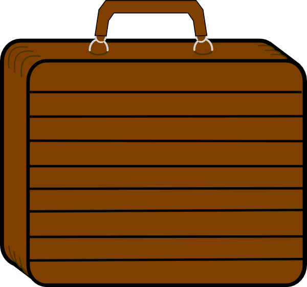 Chocolate Brown Suitcase clip art - vector clip art online ...