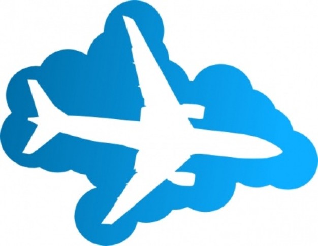 Plane In The Sky clip art Vector | Free Download