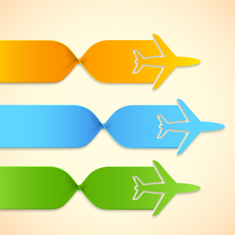 Infographic Aircraft Ribbon | Free Vector Graphic Download