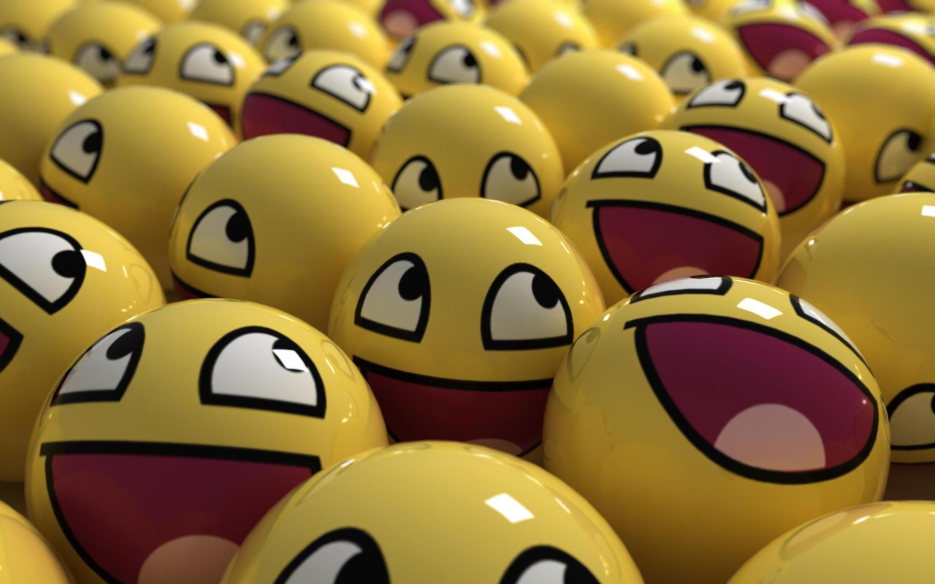 Funny Smiley Faces, awesome, balls, 1920x1200 wallpaper